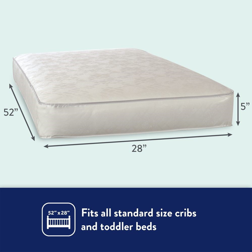 Pediatric 800 Extra Firm Ultra Deluxe. 80 Coil Crib and Toddler Mattress. White - Product image 11