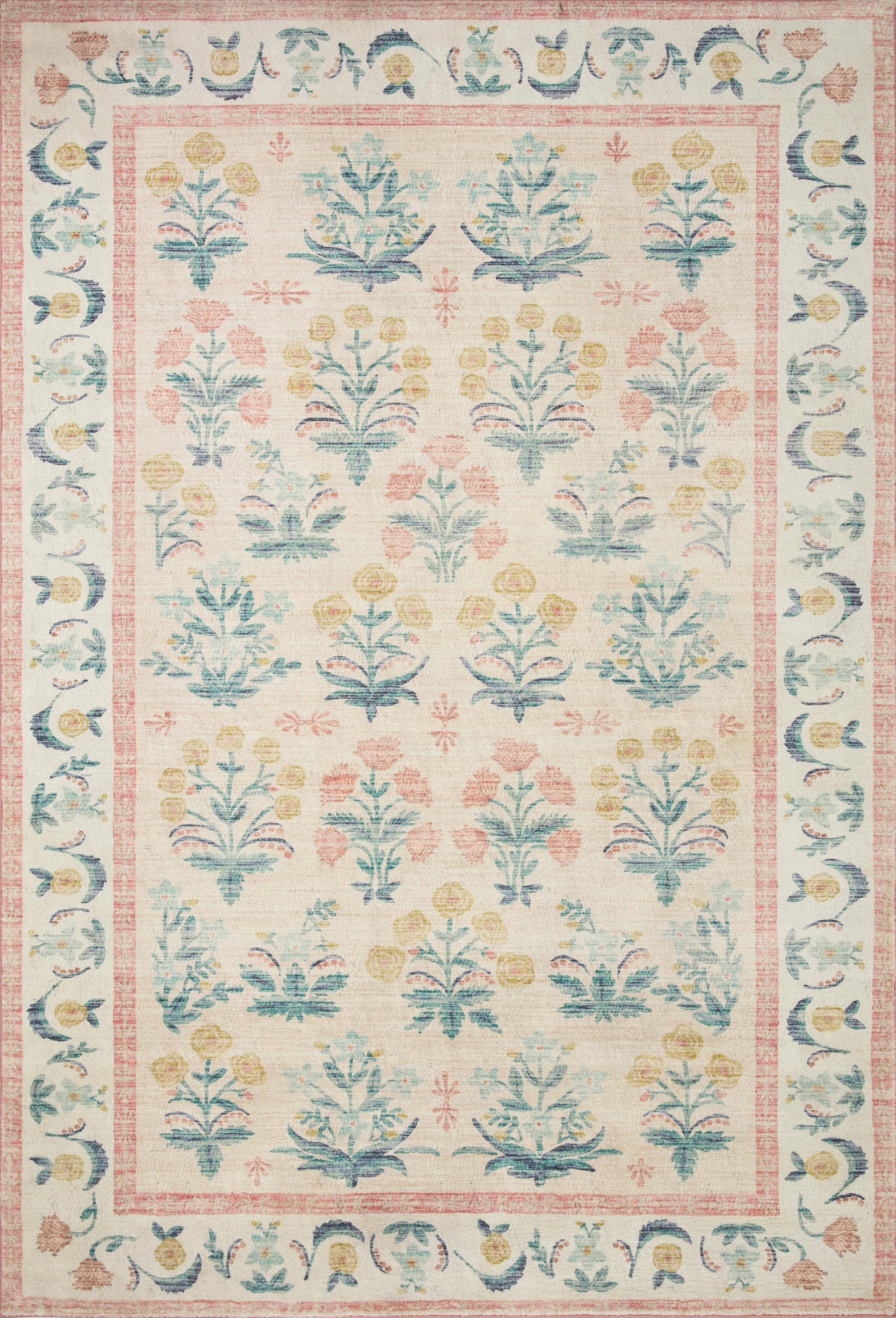 Rifle Paper Co. x Loloi Eden Mughal Rose Accent Rug - Blush - Product image 1