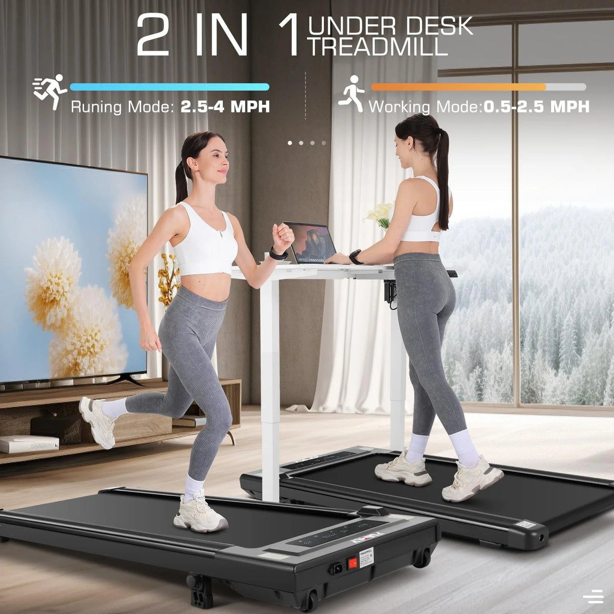 Under Desk Treadmill with Remote Control, LED Touch Screen Treadmill Ultra - Quiet - Product image 6