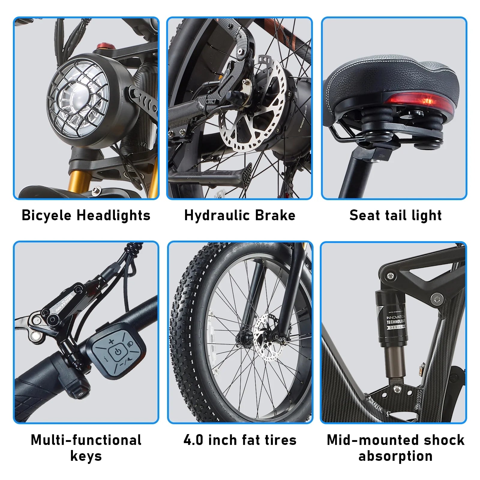 Dual Motors AWD 2000W Electric Bike for Adult 26'' UL2849 48V 30AH E - Product image 27