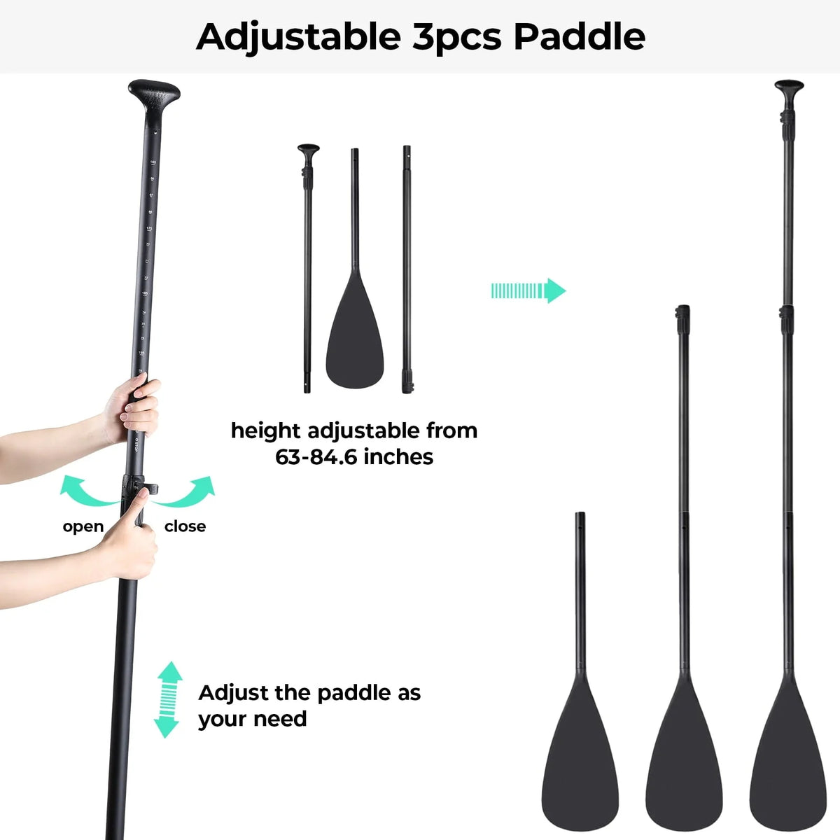 Arlopu Portable 10' Inflatable Stand up Paddle Board with Aluminum Paddle, Leash - Product image 7