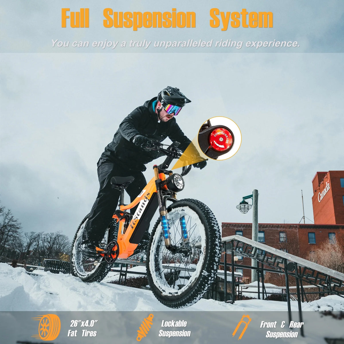 Dual Motors AWD 2000W Electric Bike for Adult 26'' UL2849 48V 30AH E - Product image 2
