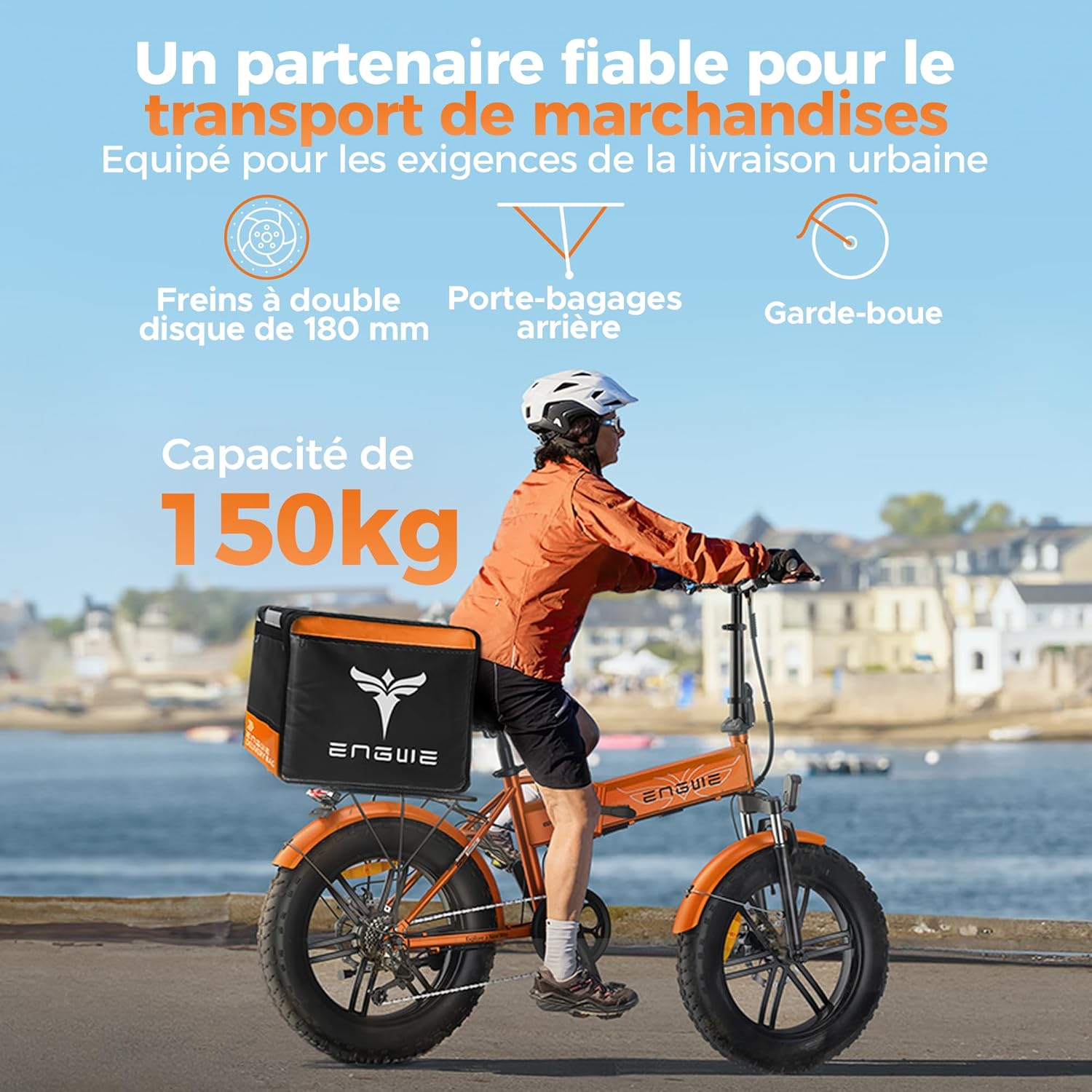 ENGWE Foldable Electric Bike, Removable 48V 13Ah Battery, Range 50-120 km,20'' ×4.0'' Fat Tire 7-Speed E-Bike for Any Terrain