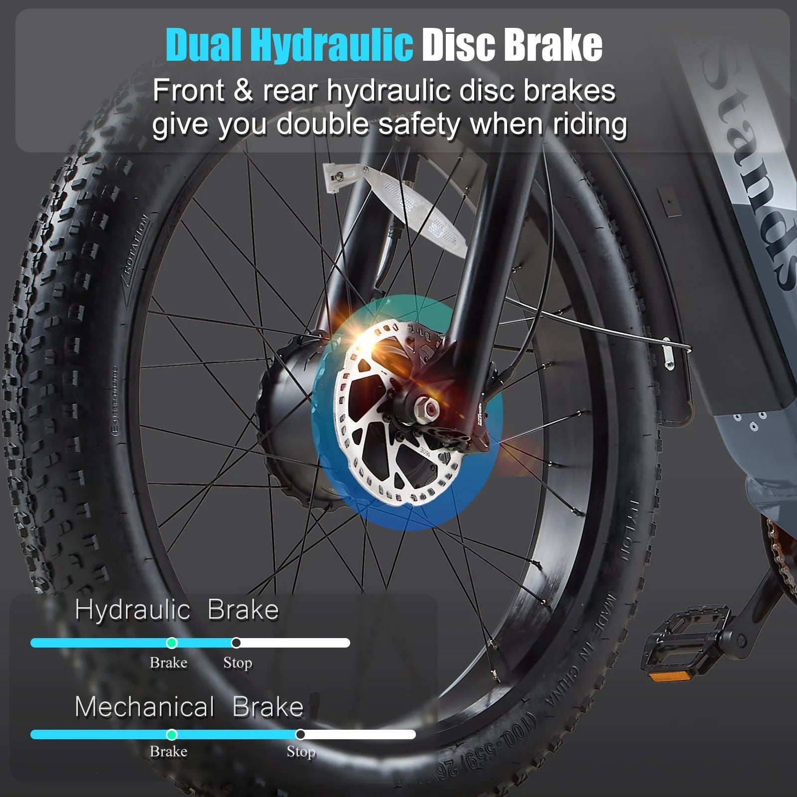 Dual Motors AWD 2000W Electric Bike for Adult 26'' UL2849 48V 30AH E - Product image 16