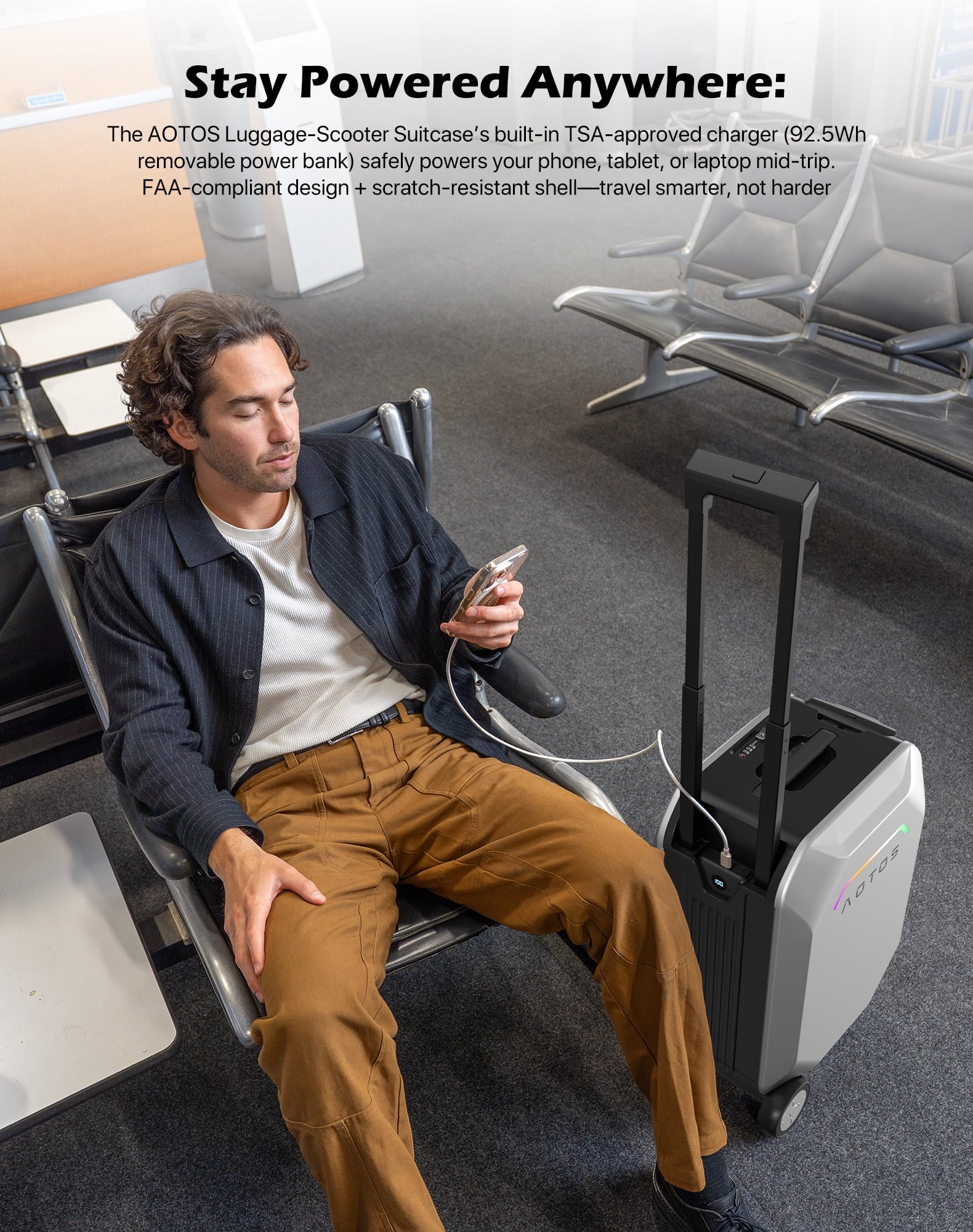 L2 - S Smart Rideable Luggage, Foldable Electric Scooter Suitcase, 6.2 Mph Max Speed, 6.2 - Mile Range - Product image 7