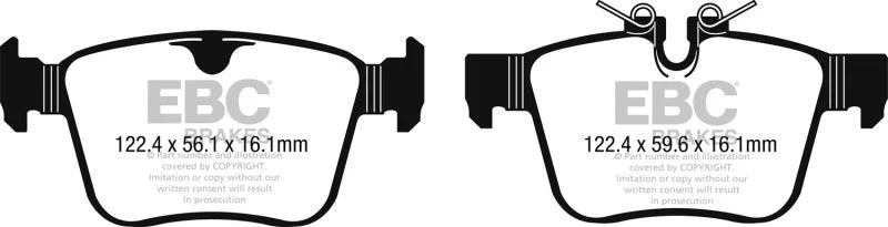 EBC Ultimax2 Low Dust Street - Rear Ultimax 2 Pad PN UD1821