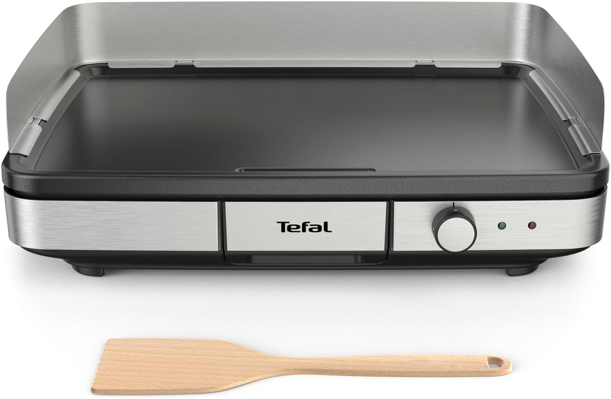 Tefal Electric Plancha Maxi Plancha XXL 10/12 People Indoor and Outdoor Stainless Steel Plancha CB690D12
