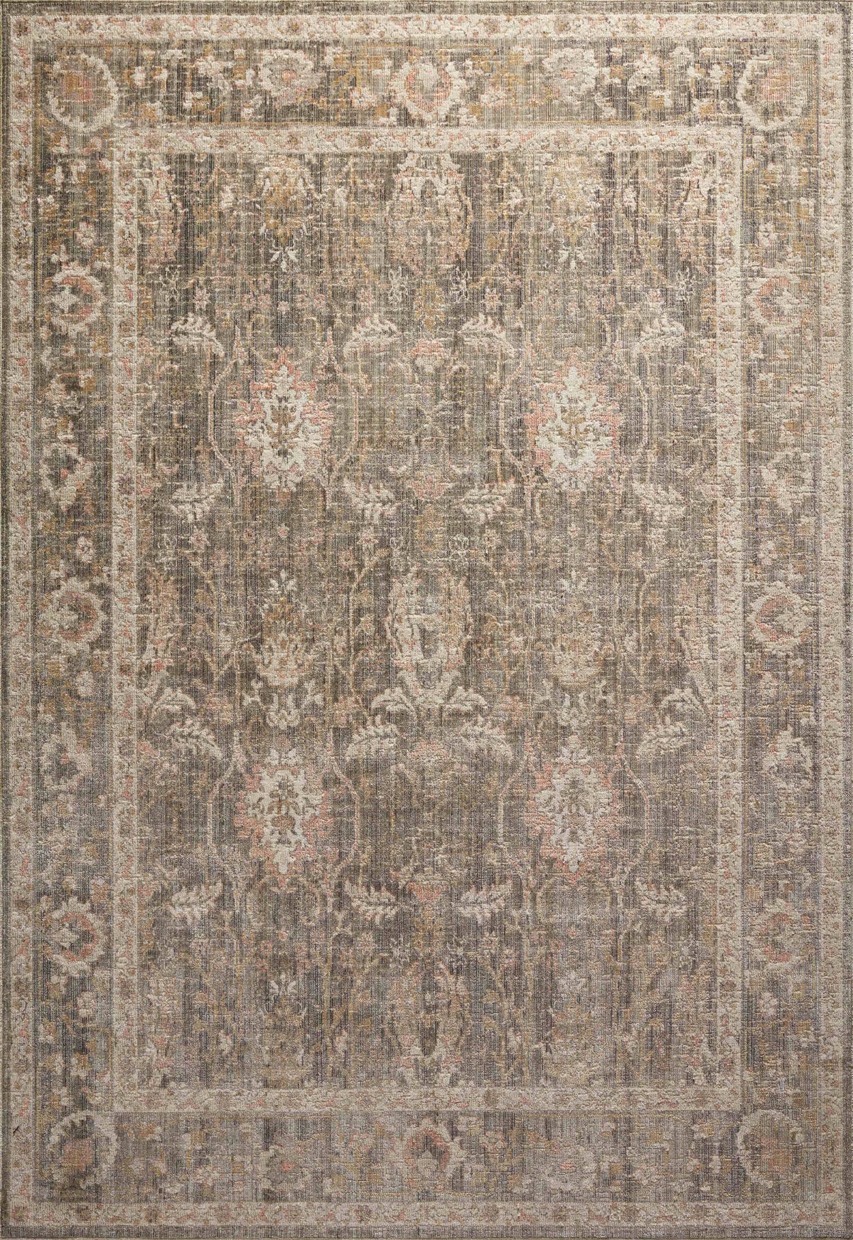 Chris Loves Julia x Loloi Rosemarie ROE-01 Sage Blush Area Rug - 5 ft Round - Product image 1