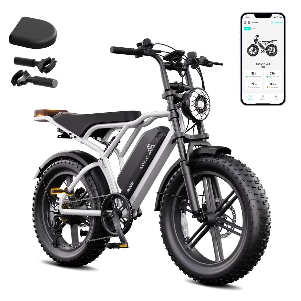 TST Electric Bike for Adults, 750W Peak 1500W Motor, 20"x4" Fat Tire, E Mountain Bike, 48V/15AH UL2849 - Product image 7