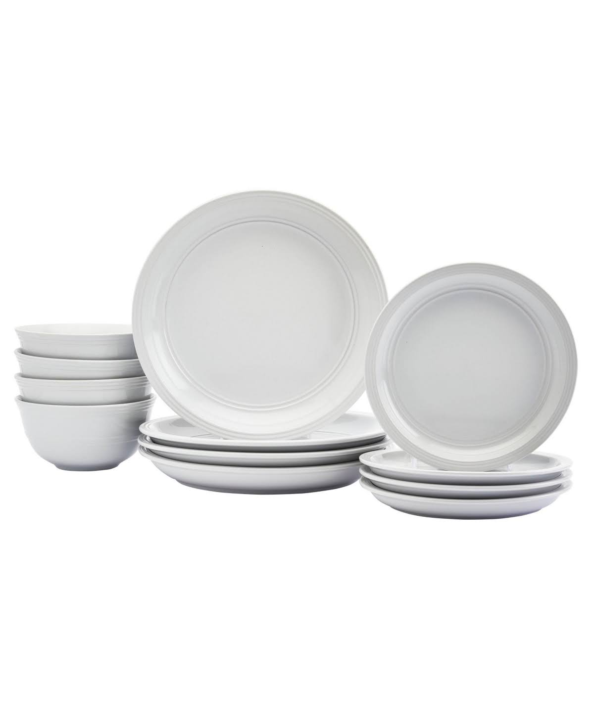 Farmhouse White 12-pc Dinnerware Set, Service for 4 - White - Product image 1