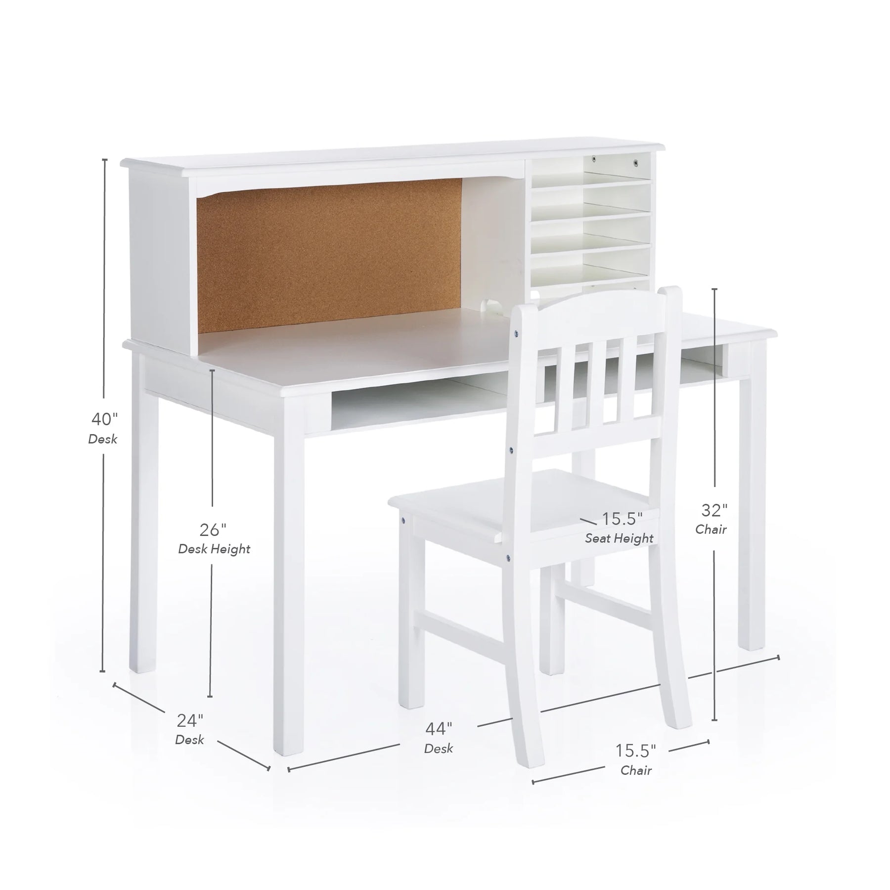 Guidecraft Kids Media Desk and Chair Set - Gray: Kids Desk and Chair Set - Product image 24