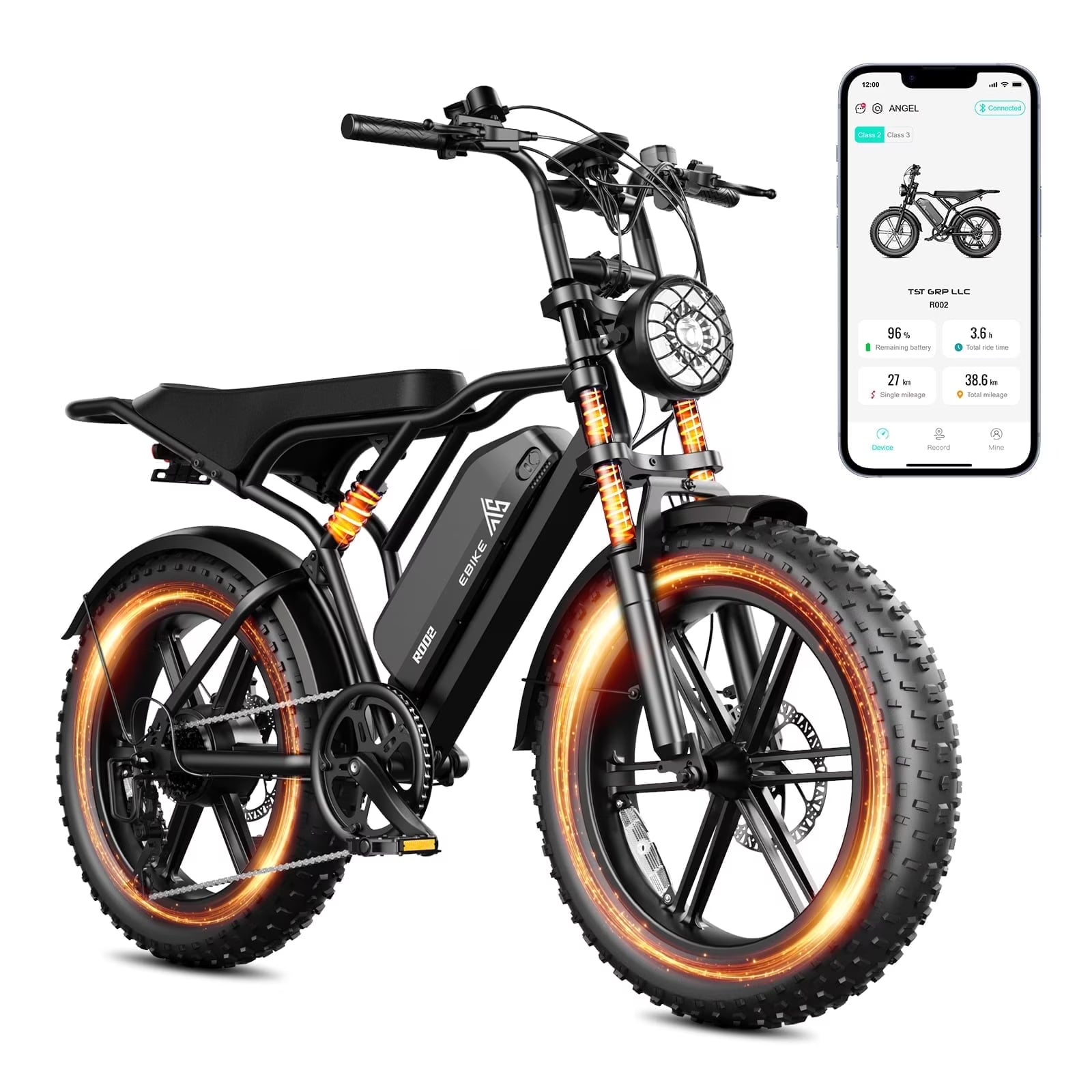 TST Electric Bike for Adults, 750W Peak 1500W Motor, 20"x4" Fat Tire, E Mountain Bike, 48V/15AH UL2849 - Product image 3
