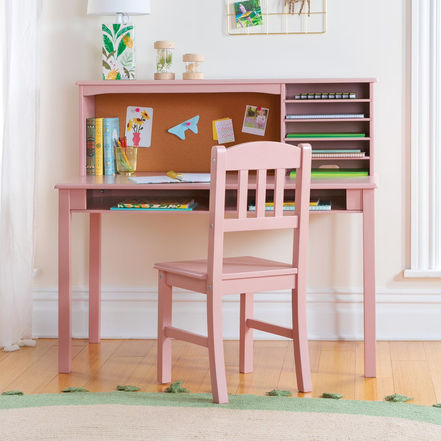 Guidecraft Kids Media Desk and Chair Set - Gray: Kids Desk and Chair Set - Product image 5