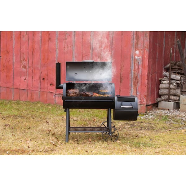 Highland Offset Charcoal Smoker and Grill in Black with 900 Sq. In. Cooking Space - Product image 9