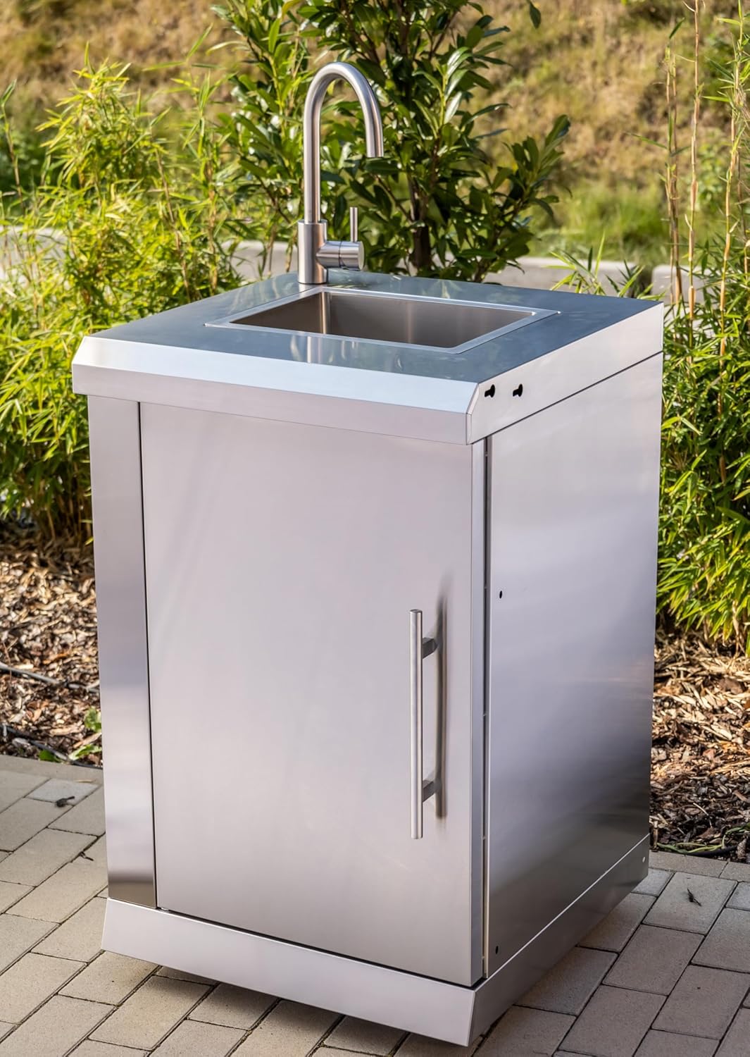 Ondis24 Outdoor Kitchen Gas Barbecue Fridge Stainless Steel Sink