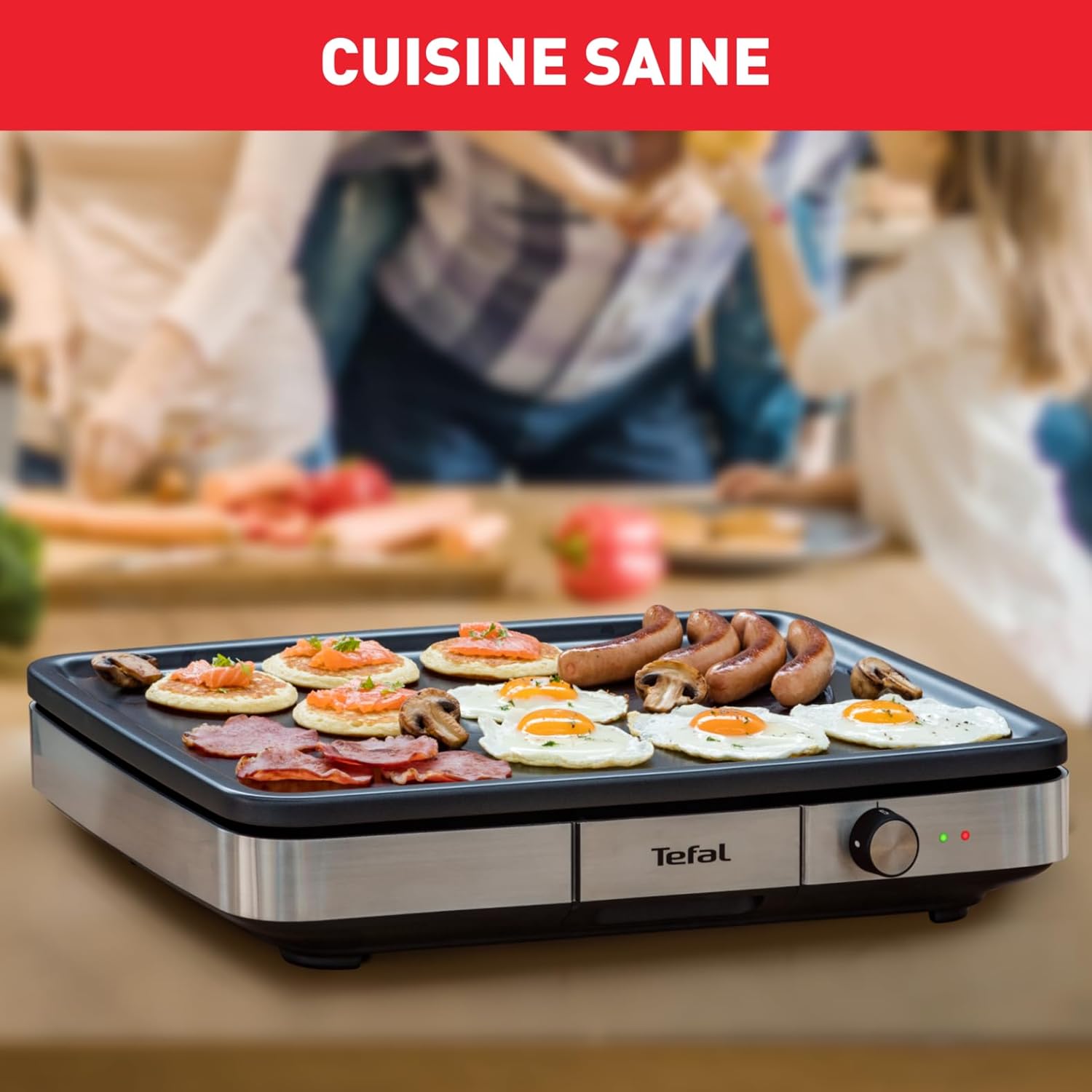 Tefal Electric Plancha Maxi Plancha XXL 10/12 People Indoor and Outdoor Stainless Steel Plancha CB690D12