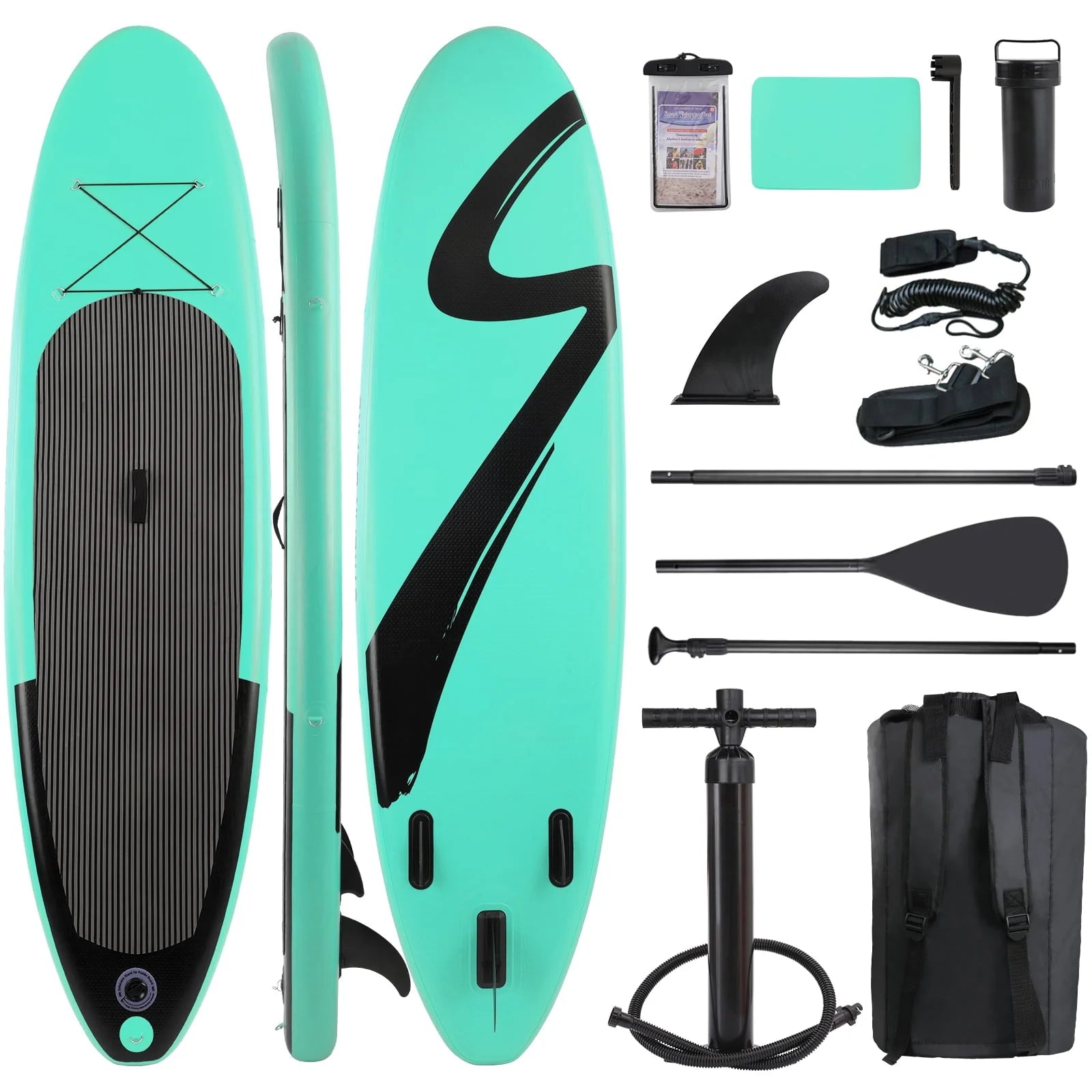 Arlopu Portable 10' Inflatable Stand up Paddle Board with Aluminum Paddle, Leash - Product image 5
