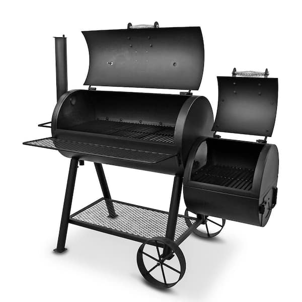 Highland Offset Charcoal Smoker and Grill in Black with 900 Sq. In. Cooking Space - Product image 8