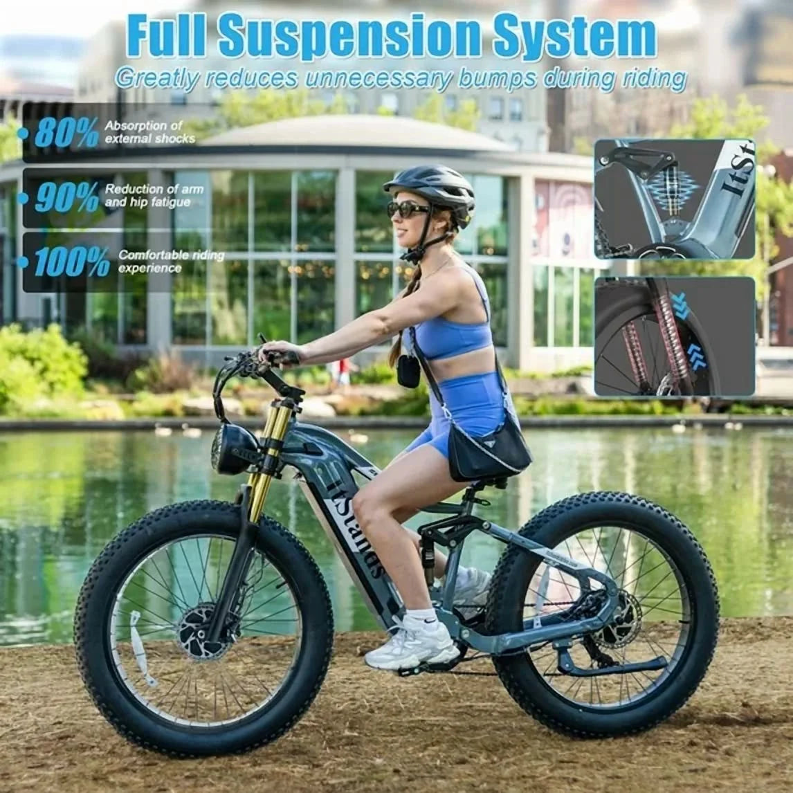 Dual Motors AWD 2000W Electric Bike for Adult 26'' UL2849 48V 30AH E - Product image 5