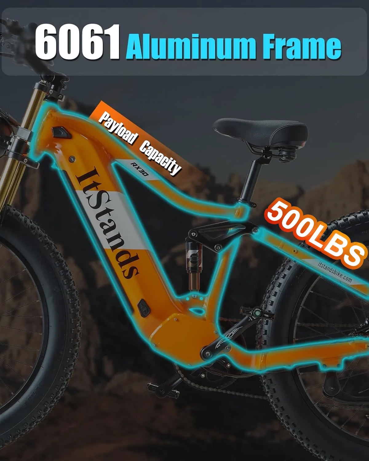 Dual Motors AWD 2000W Electric Bike for Adult 26'' UL2849 48V 30AH E - Product image 12