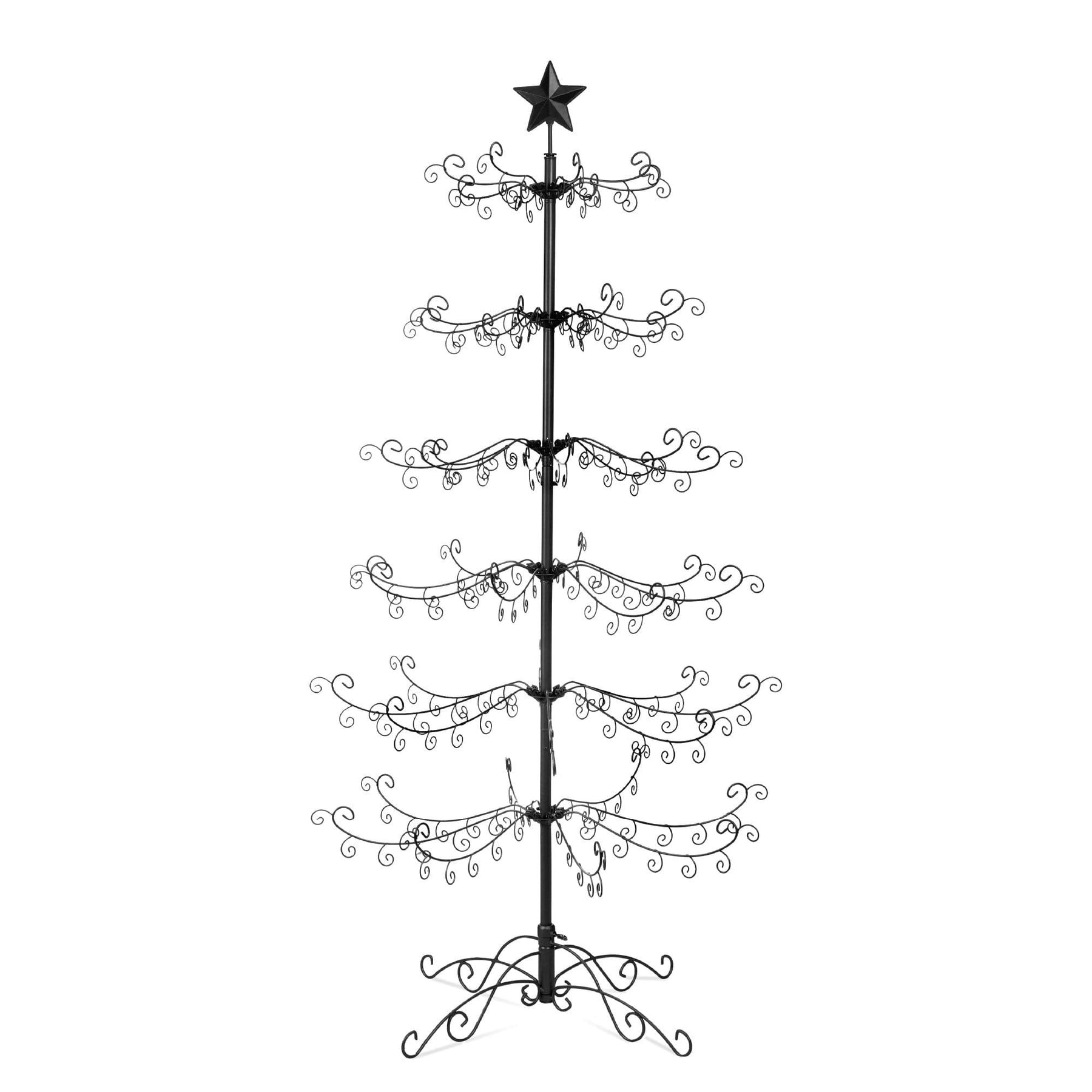 Best Choice Products 6ft Wrought Iron Ornament Display Christmas Tree w/ Easy Assembly, Stand - Black - Product image 1
