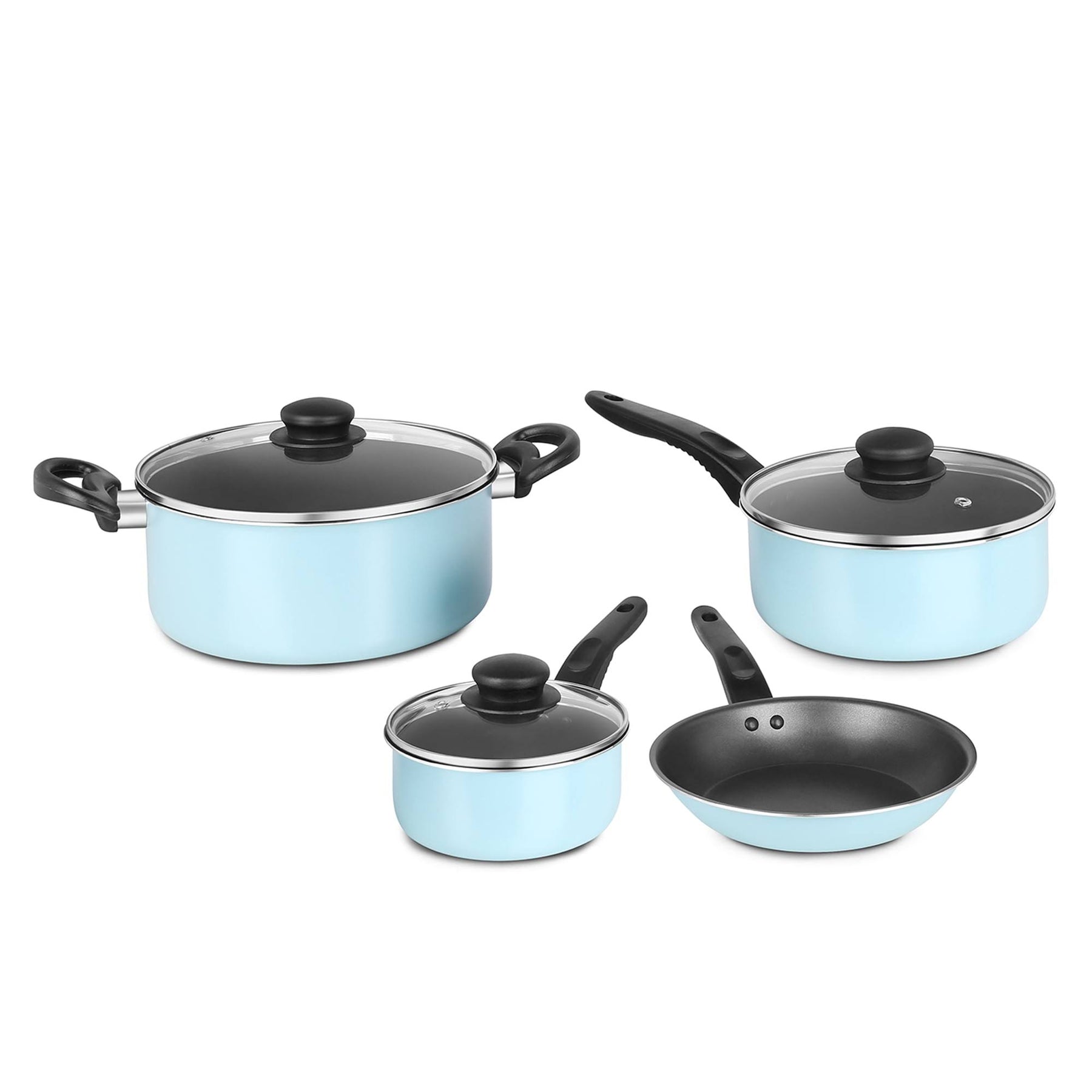 Mainstays 7 Piece Non-Stick Cookware Set Aluminum Mint, Dishwasher Safe - Product image 1