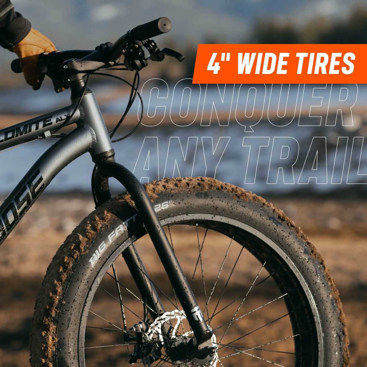 26 - In. Dolomite ALX Unisex Fat Tire Mountain Bike, Gray