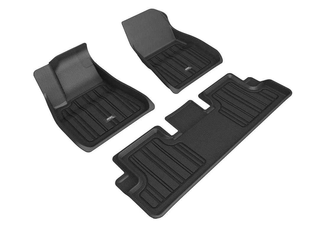 3D MAXpider E1TL01601809 - ELITECT Floor Mat; Black; 3 pc.; 2 pc. Front Row; 1 pc. 2nd Row;