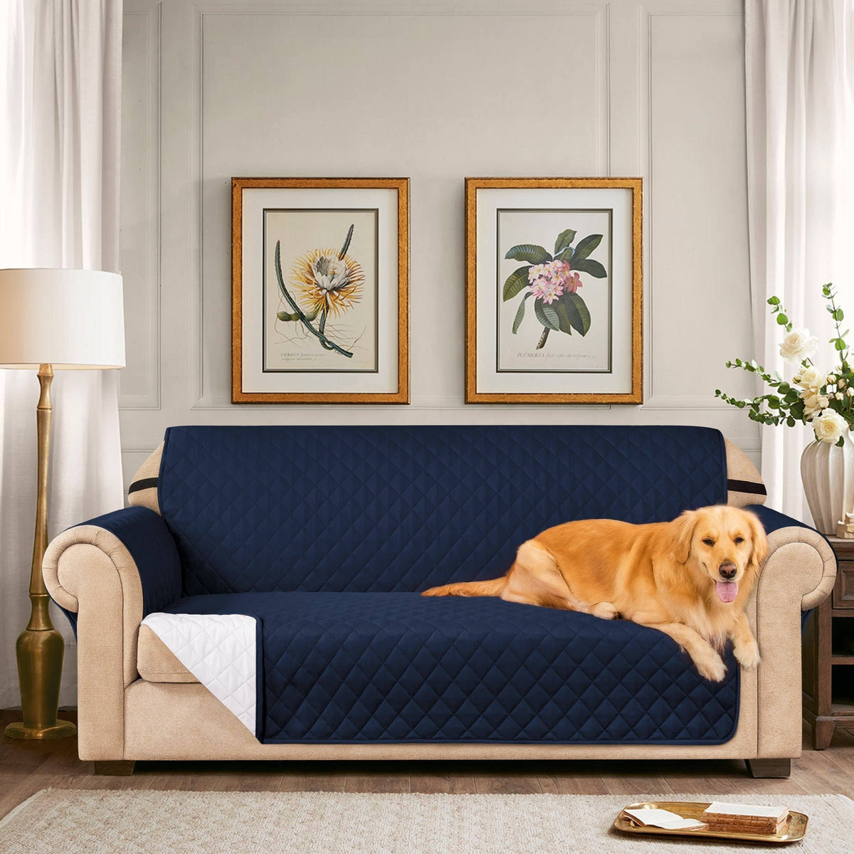 Subrtex Reversible Armchair/Loveseat/Sofa Slipcover - Navy - Product image 1