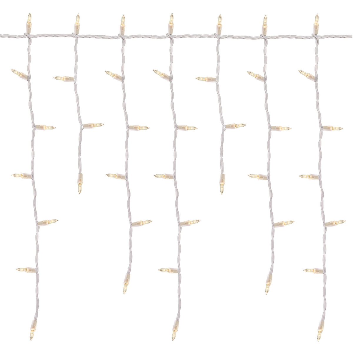 Holiday Time Clear Icicle Christmas Lights with Wire - White - 19 ft - Product image 1