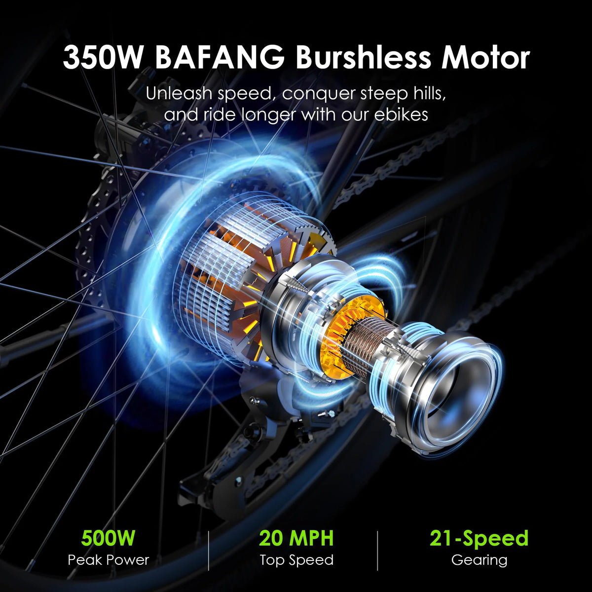 Oraimo Electric Bike for Adults with 350W BAFANG Motor - Product image 9
