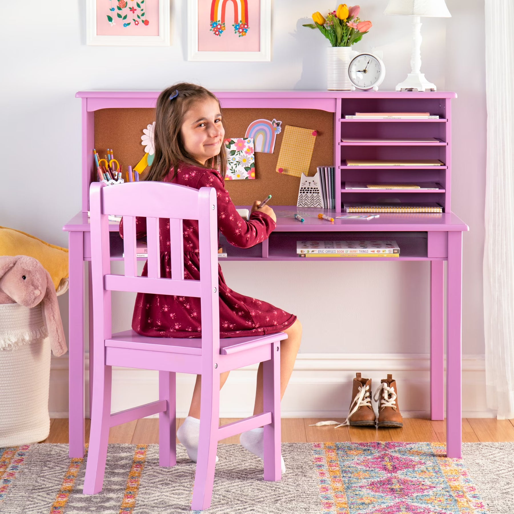 Guidecraft Kids Media Desk and Chair Set - Gray: Kids Desk and Chair Set - Product image 12
