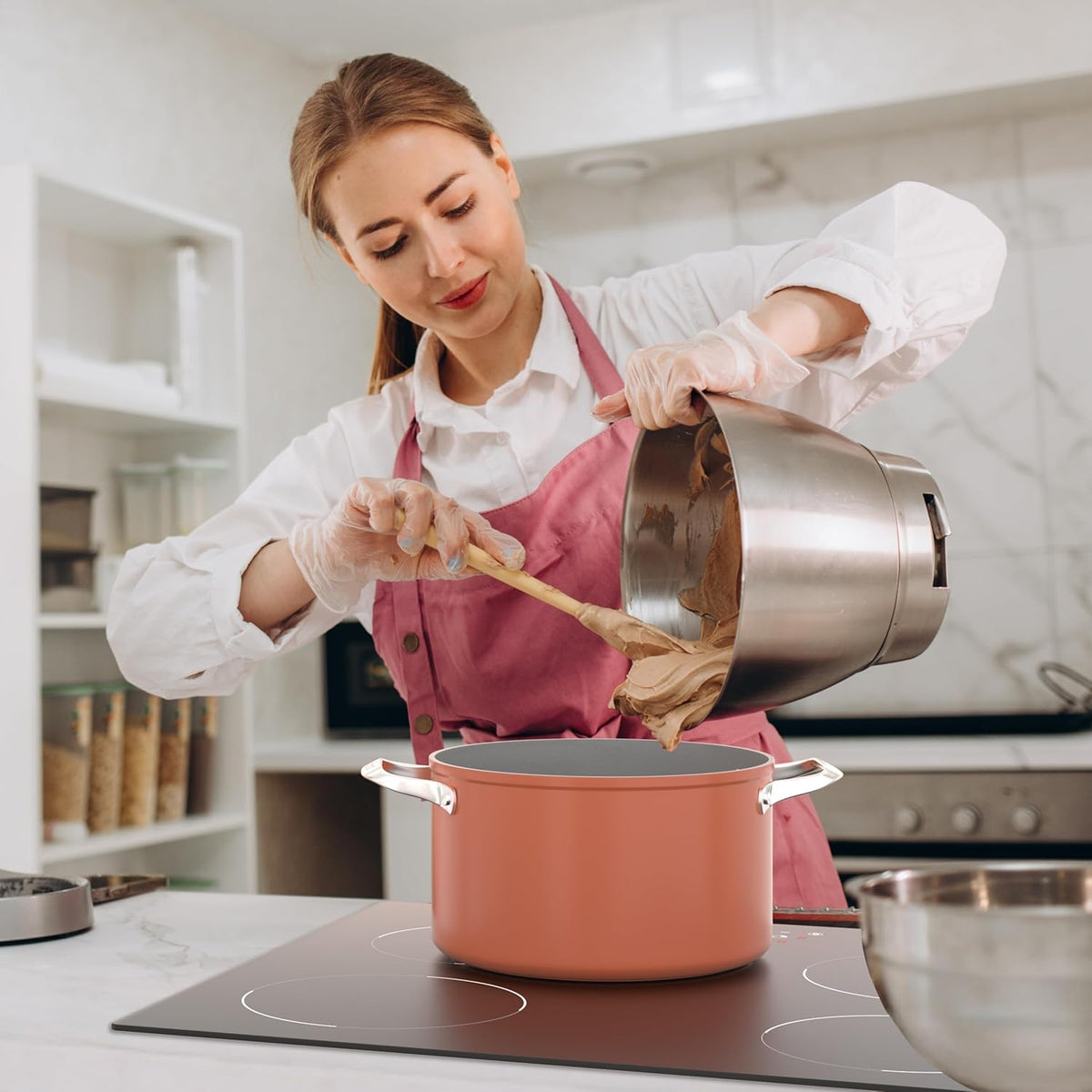 CIARRA Induction Hob 4 Burners 6000W - Touch Control - Built-in Hob - 9 Power Levels - Timer - Child Lock - CABBIH4-D