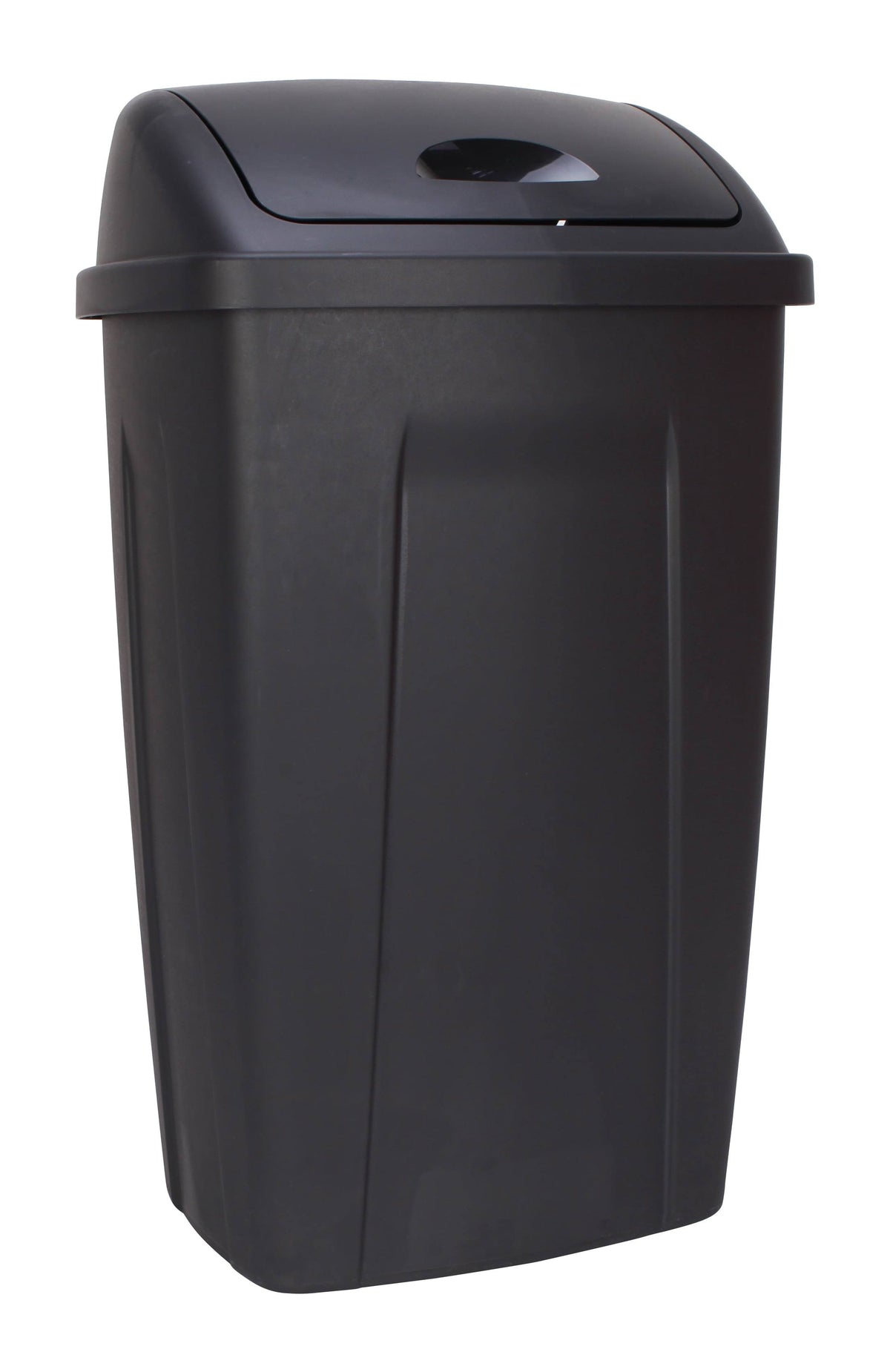 Mainstays 13 Gallon Trash Can, Plastic Swing Top Kitchen Garbage Trash Can, Black - Product image 1
