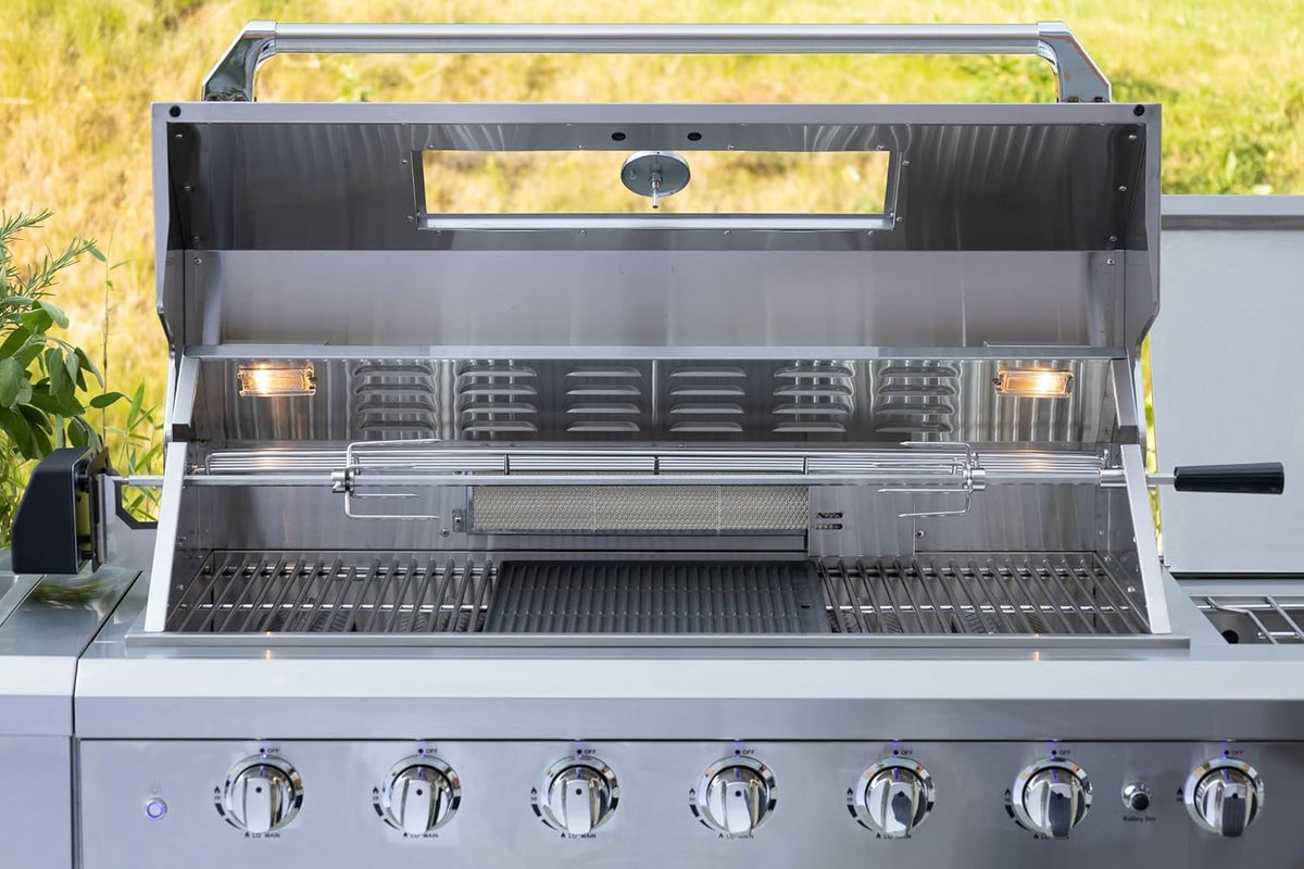 Ondis24 Outdoor Kitchen Gas Barbecue Fridge Stainless Steel Sink