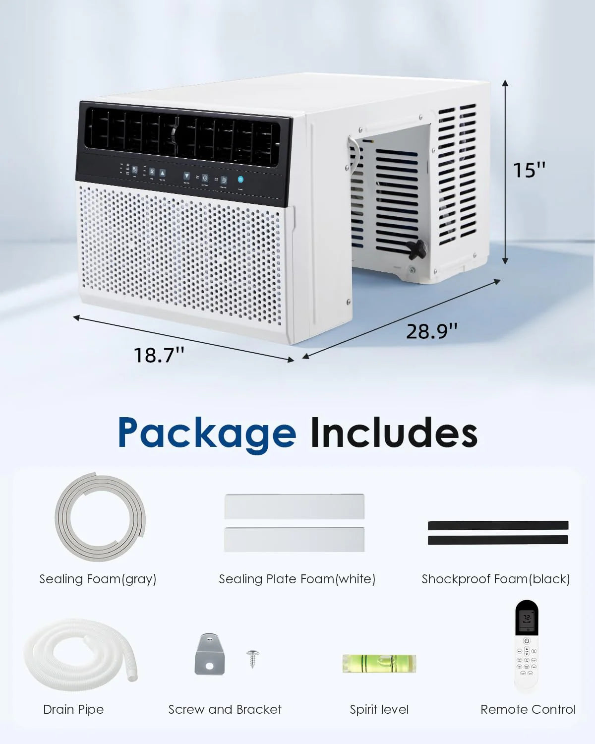 AECOJOY 10000 BTU Window Air Conditioner, Energy-Saving Window AC Unit, Cools up to 250 Sq. Ft - Product image 7