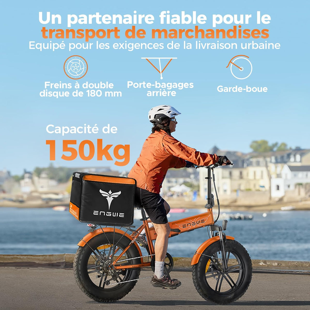 ENGWE Foldable Electric Bike, Removable 48V 13Ah Battery, Range 50-120 km，20'' ×4.0'' Fat Tire 7-Speed ​​E-Bike for Any Terrain