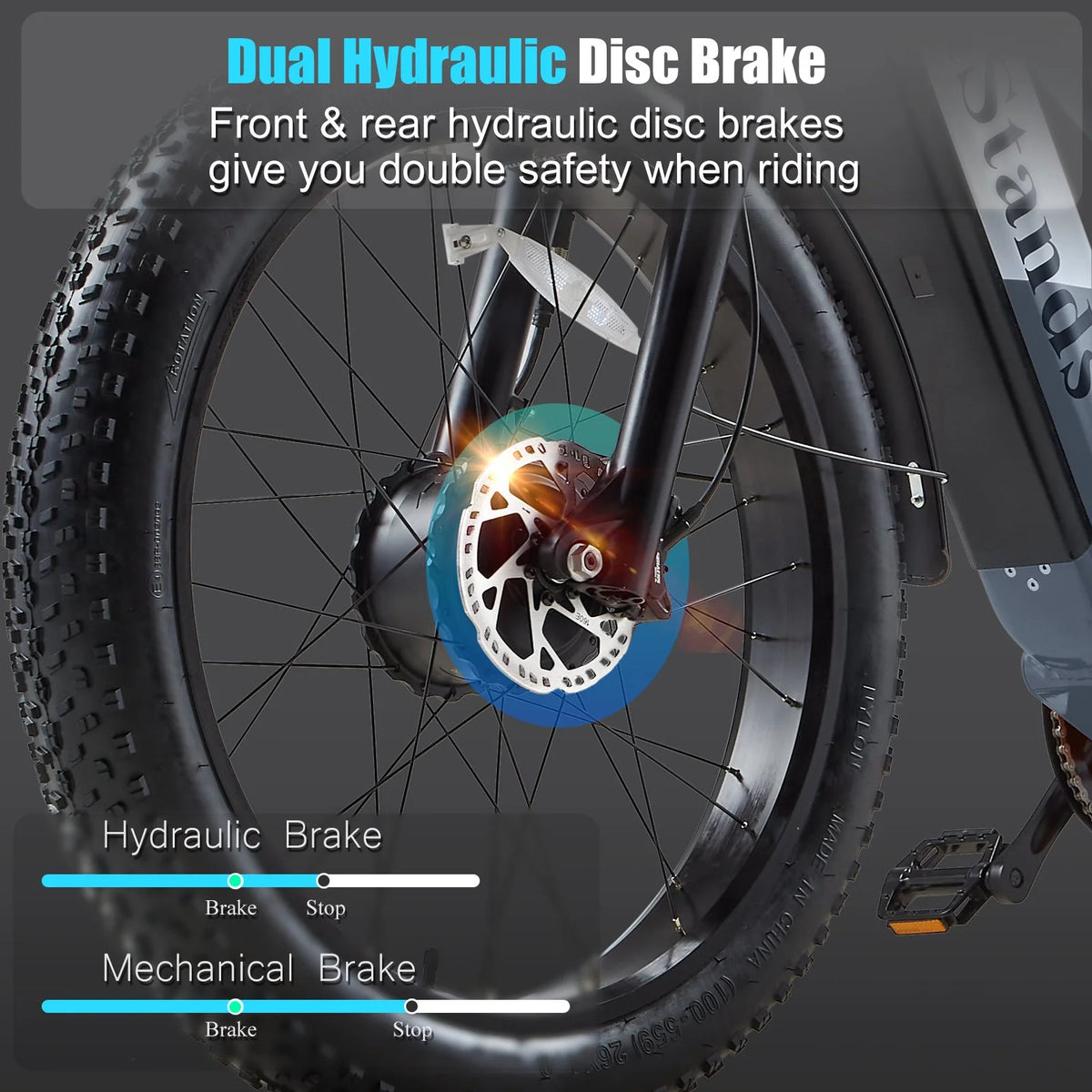 Dual Motors AWD 2000W Electric Bike for Adult 26'' UL2849 48V 30AH E - Product image 16