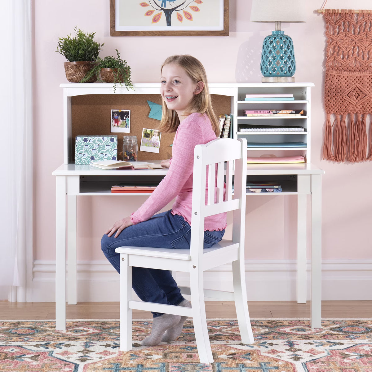 Guidecraft Kids Media Desk and Chair Set - Gray: Kids Desk and Chair Set - Product image 7