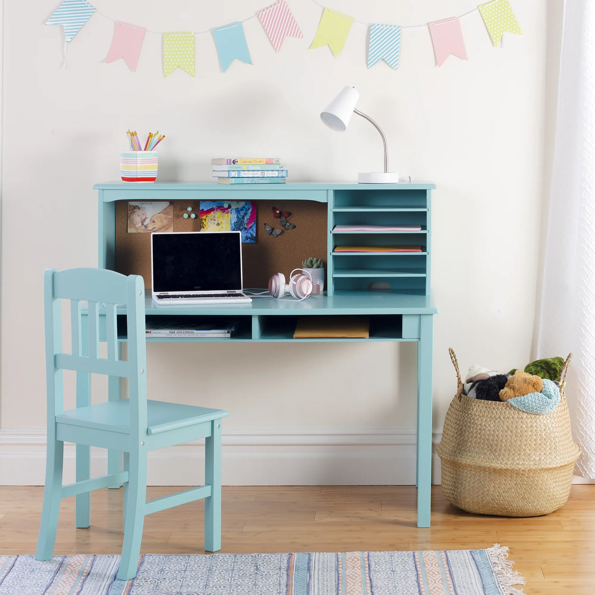 Guidecraft Kids Media Desk and Chair Set - Gray: Kids Desk and Chair Set - Product image 35
