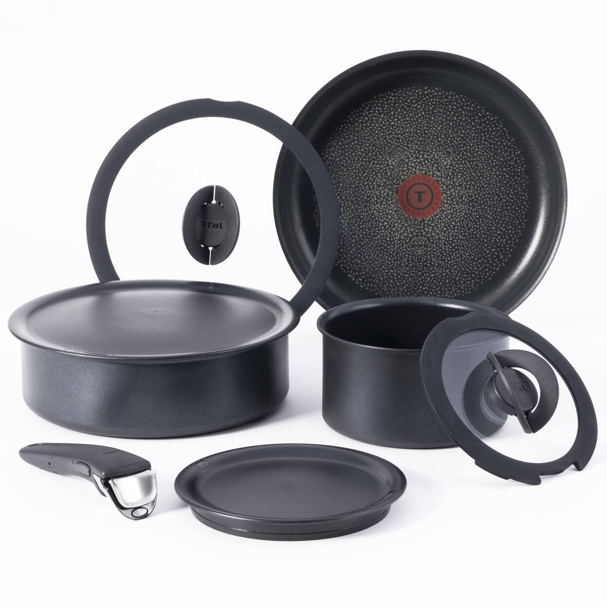 T-Fal Ingenio Expertise Aluminum Nonstick 13-Piece Cookware Set - Black - Product image 1