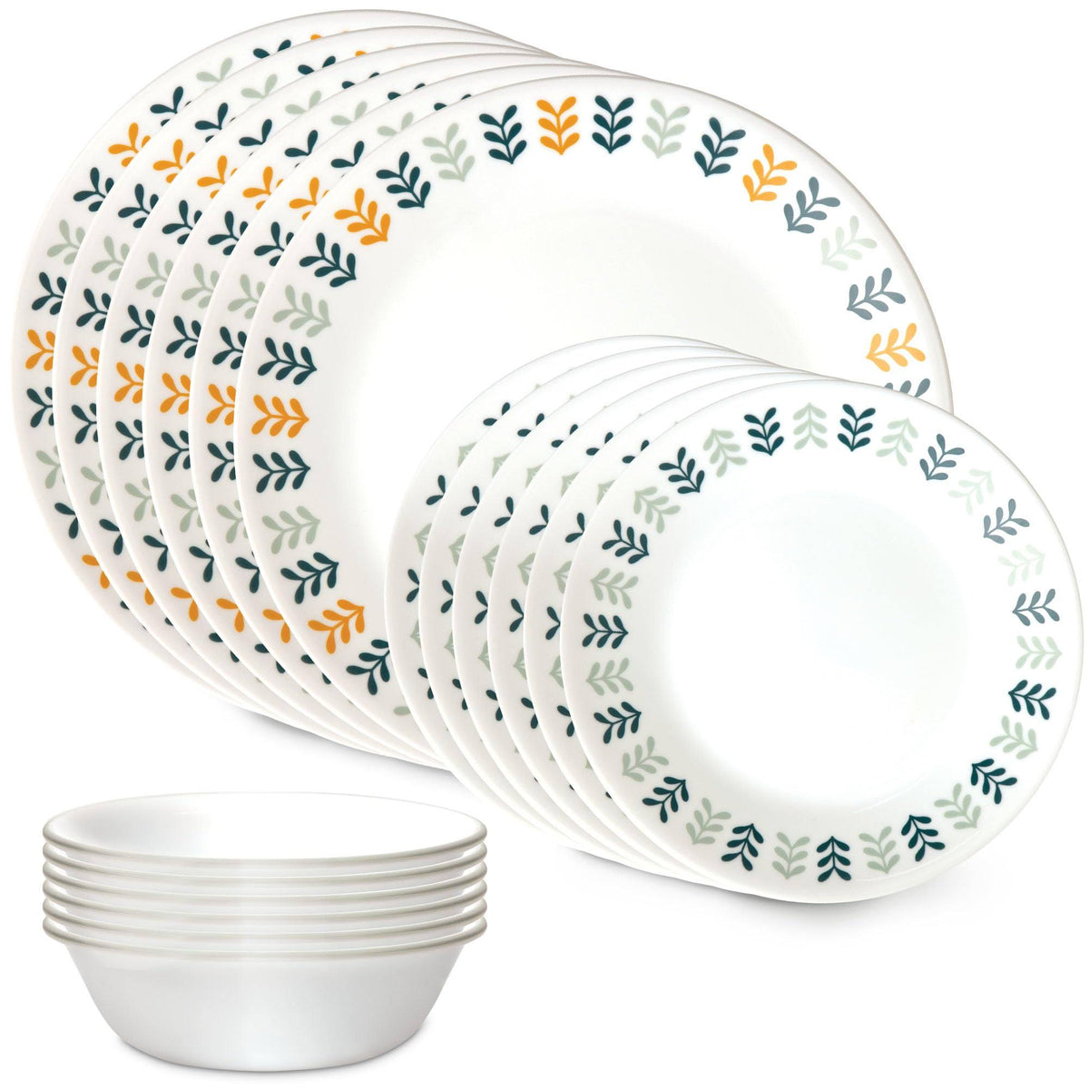Corelle Vitrelle 18 Piece Glass Dinnerware Sets, Service for 6, Triple Layer Chip & Crack Resistant Glass - Product image 1