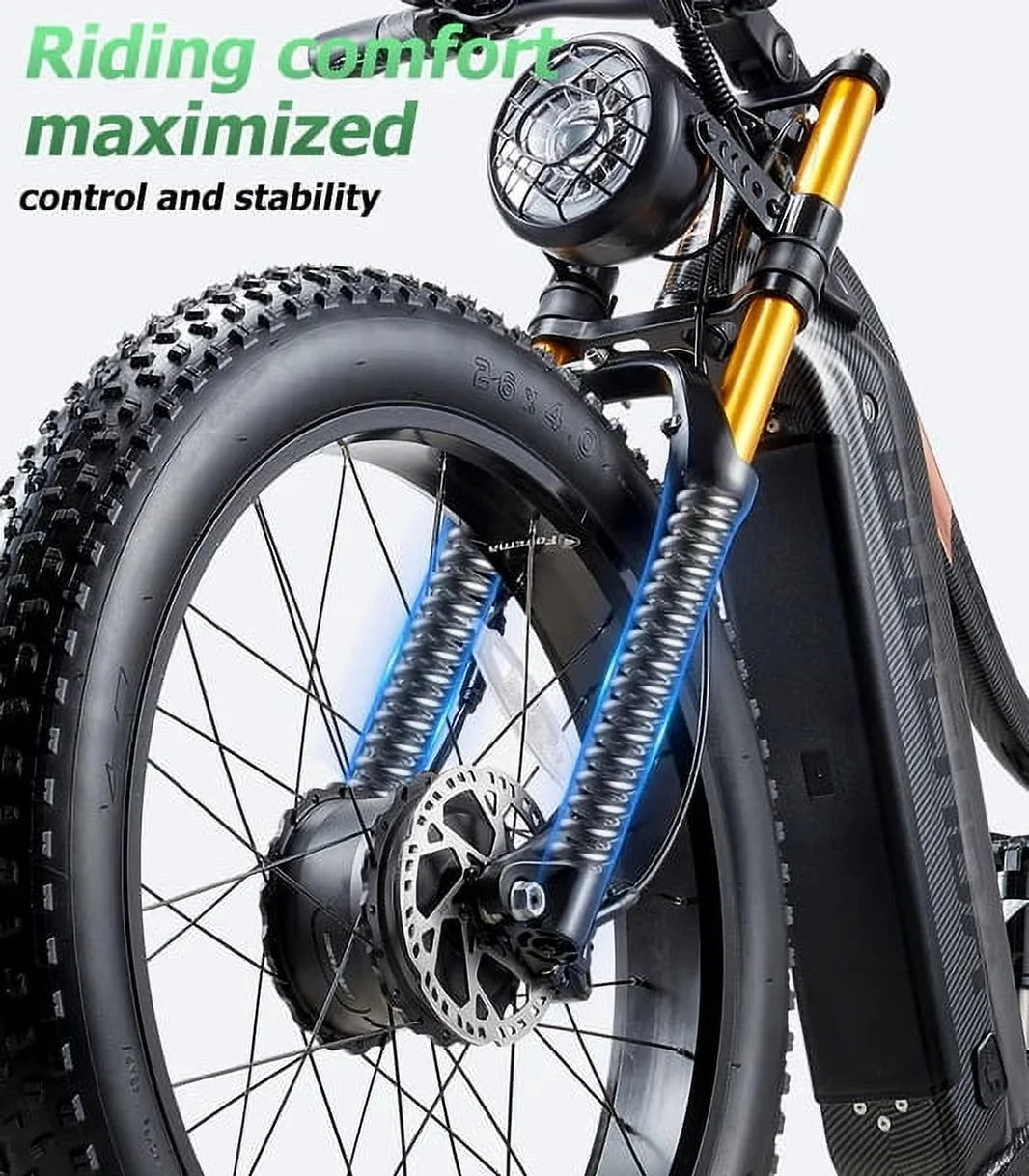 Dual Motors AWD 2000W Electric Bike for Adult 26'' UL2849 48V 30AH E - Product image 24