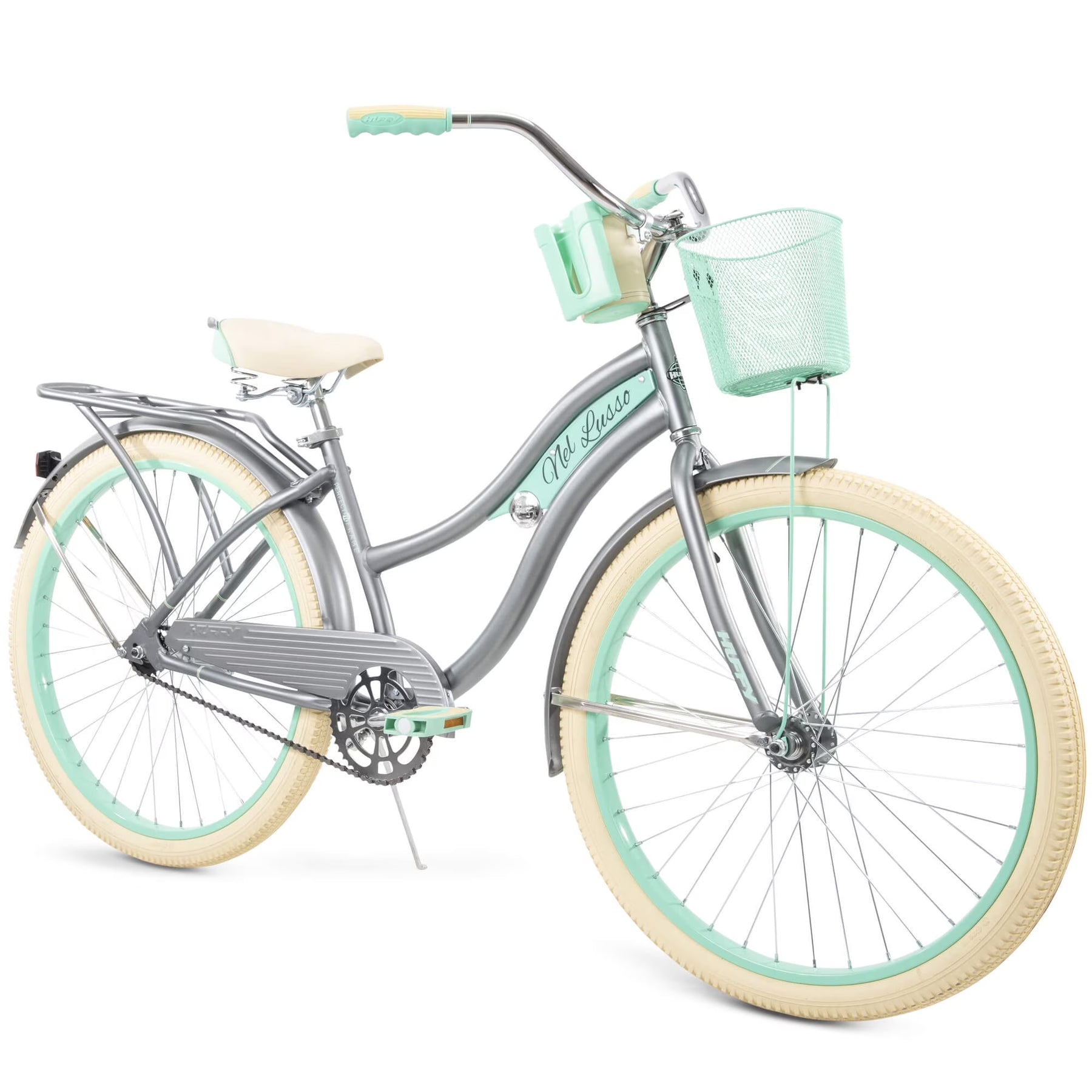 Nel Lusso Classic Cruiser Bike with Perfect Fit Frame, Women'S, Gray, 26" - Product image 1