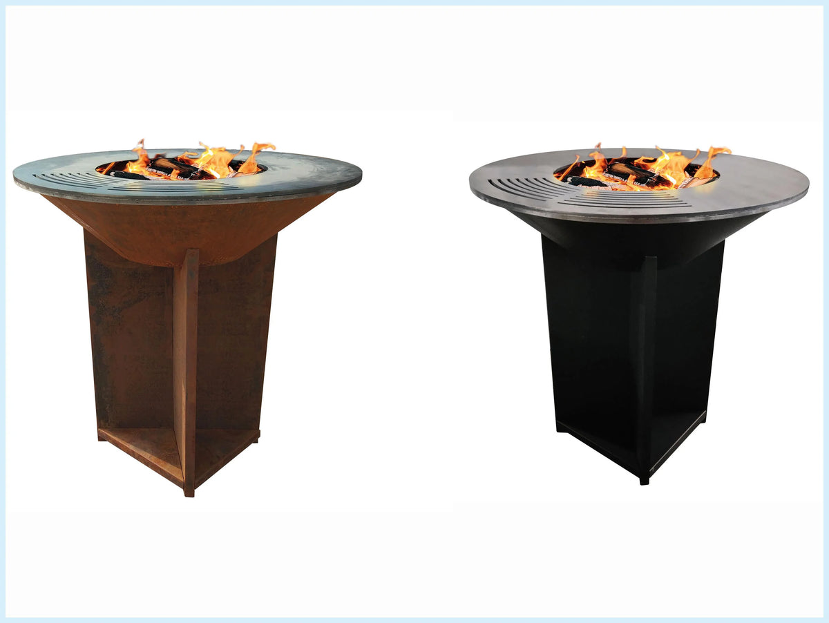 Large barbecue with 100 cm steel plate -