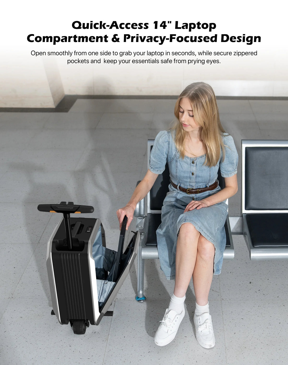 L2 - S Smart Rideable Luggage, Foldable Electric Scooter Suitcase, 6.2 Mph Max Speed, 6.2 - Mile Range - Product image 8