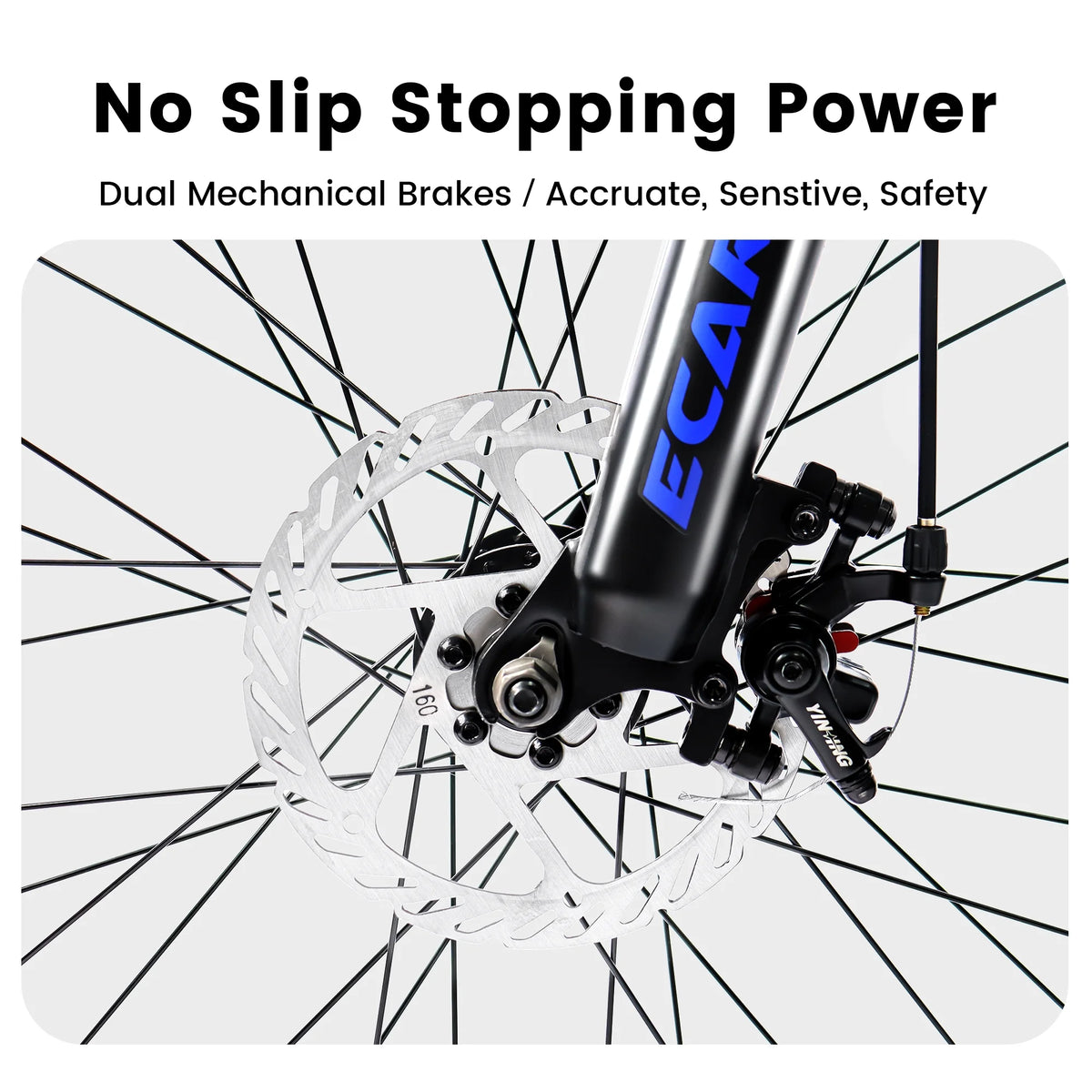 24 in Dual/Front Suspension Mens Womens Mountain Bike, 21 Speeds Dual Disc Brake, High - Carbon Steel Frame - Product image 2