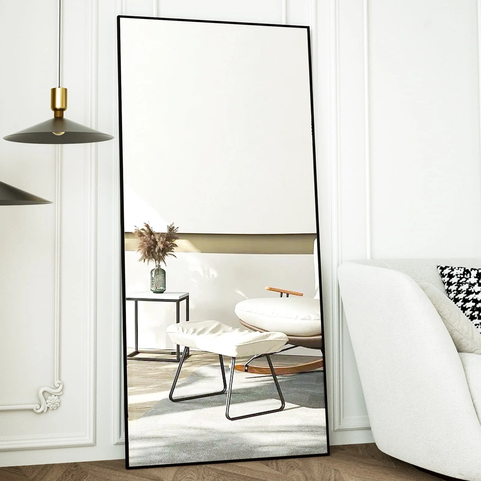 BEAUTYPEAK Full Length Mirror 71"x26" Rectangle Wall Mirror Floor Mirrors for Leaning, Black - Product image 7