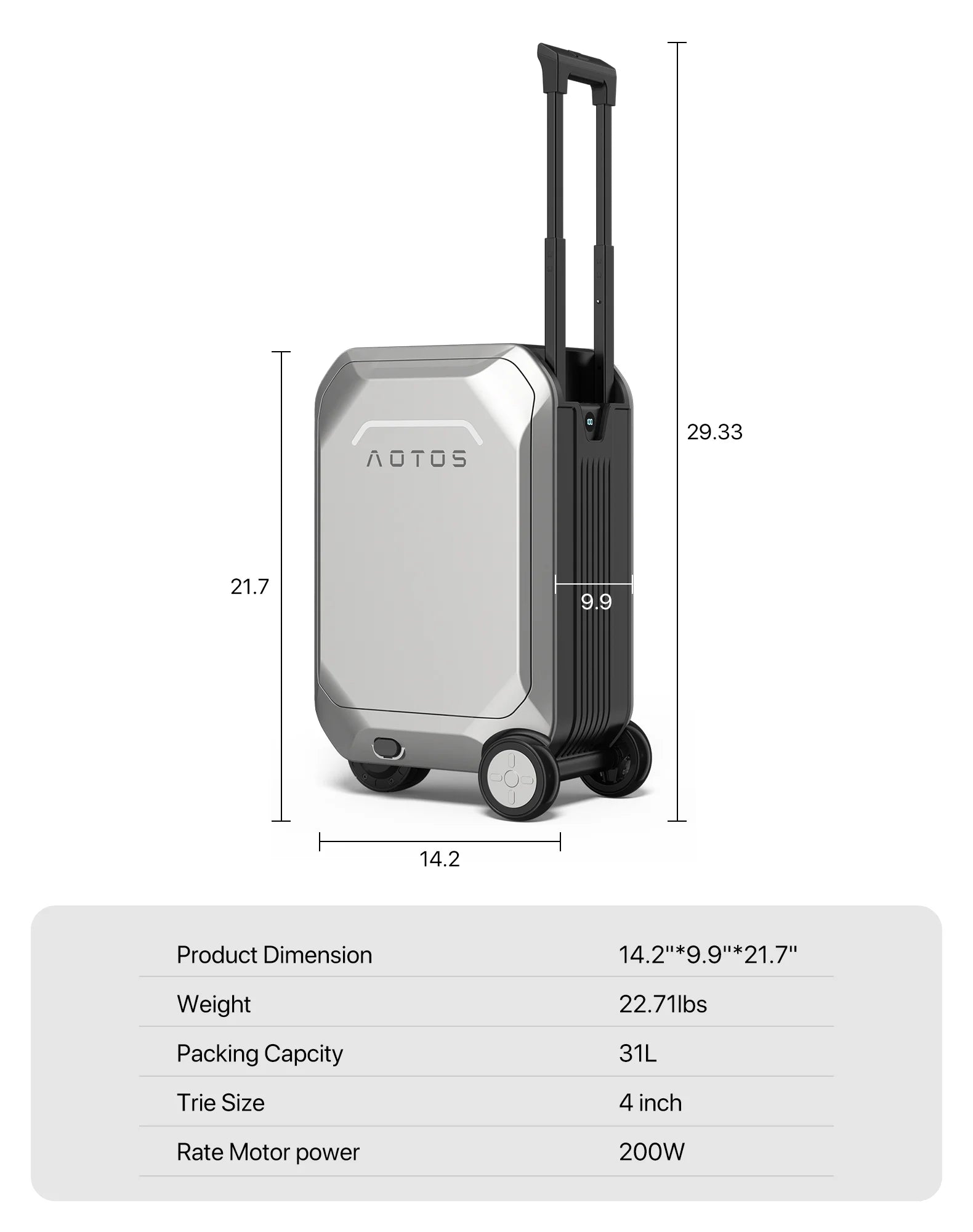 L2 - S Smart Rideable Luggage, Foldable Electric Scooter Suitcase, 6.2 Mph Max Speed, 6.2 - Mile Range - Product image 11