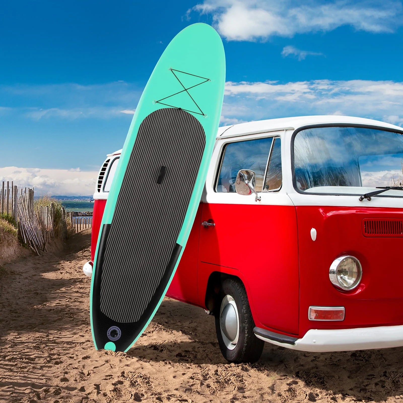 Arlopu Portable 10' Inflatable Stand up Paddle Board with Aluminum Paddle, Leash - Product image 4
